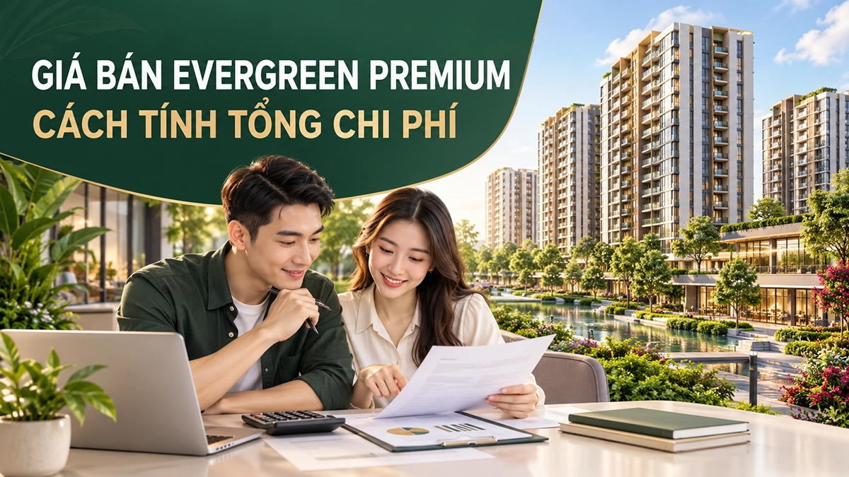 Giá bán Evergreen Premium – Tổng số tiền cần chuẩn bị Giá bán Evergreen Premium và cách tính tổng chi phí mua căn hộ