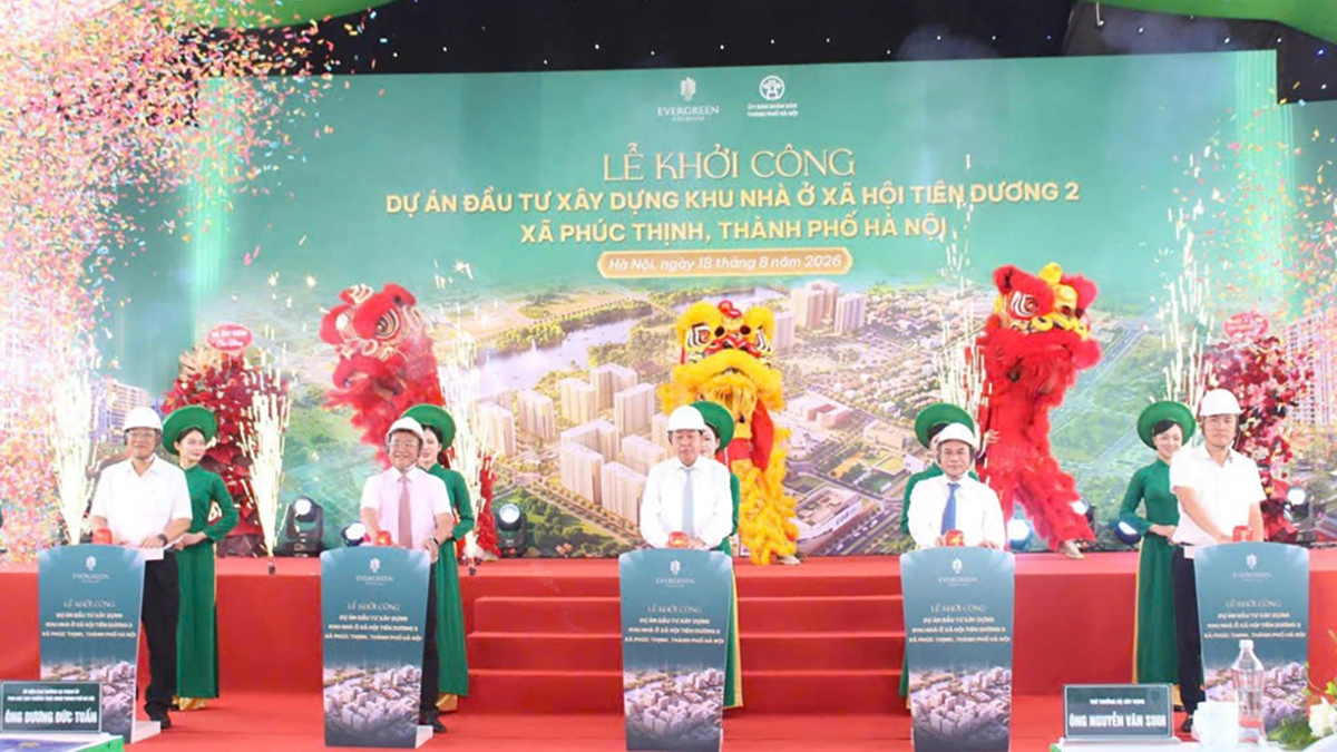 Lễ khởi công dự án Evergreen Premium – Tiên Dương 2 Lễ khởi công dự án Evergreen Premium nhà ở xã hội Tiên Dương 2 tại Hà Nội