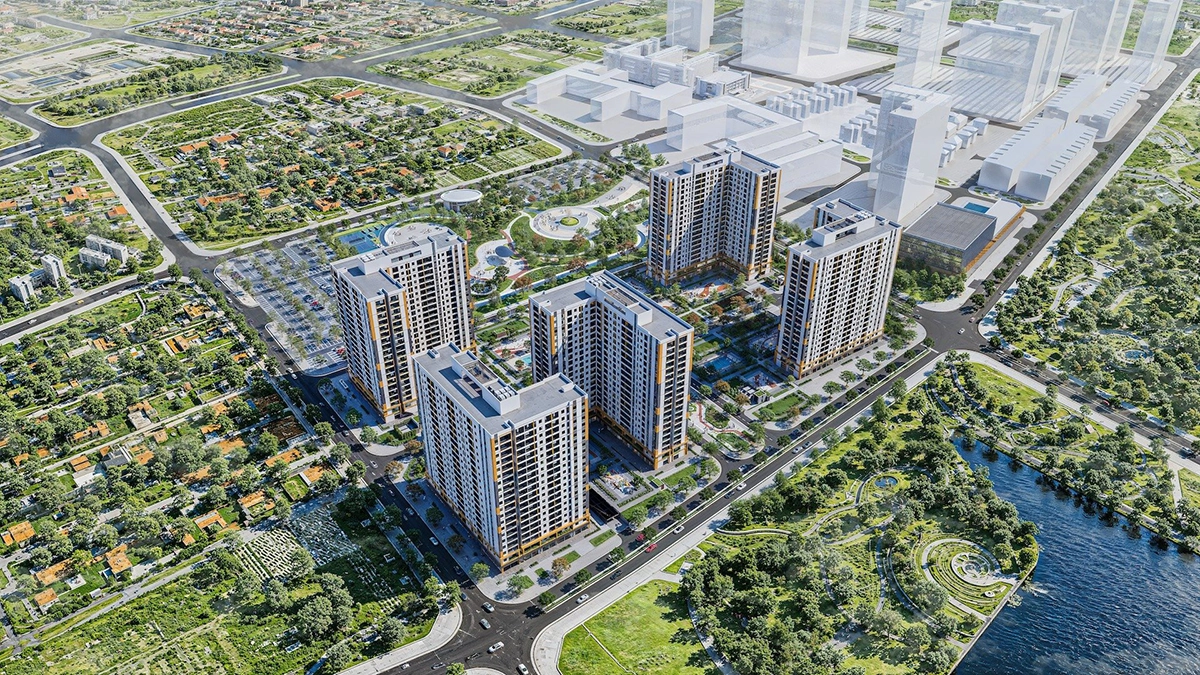 Phối cảnh Evergreen Premium giai đoạn 1 – Tiên Dương 2 Phối cảnh tổng thể Evergreen Premium giai đoạn 1 tại Tiên Dương 2